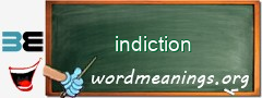 WordMeaning blackboard for indiction